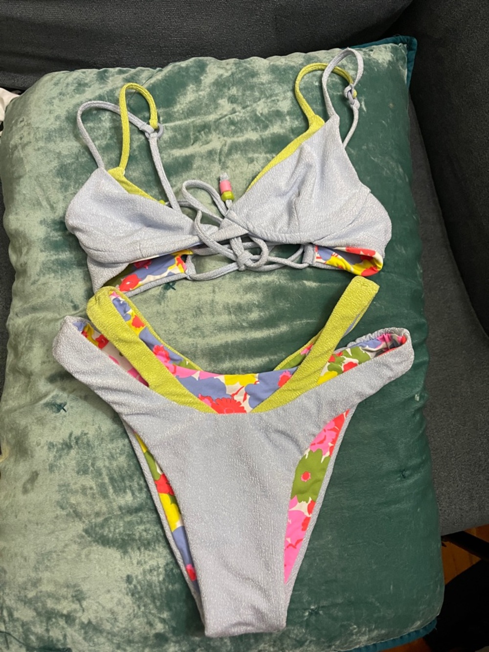 Maaji Multicolor Floral Two-Piece Bikini Serenity reversible 2 piece bikini - Picture 12 of 13